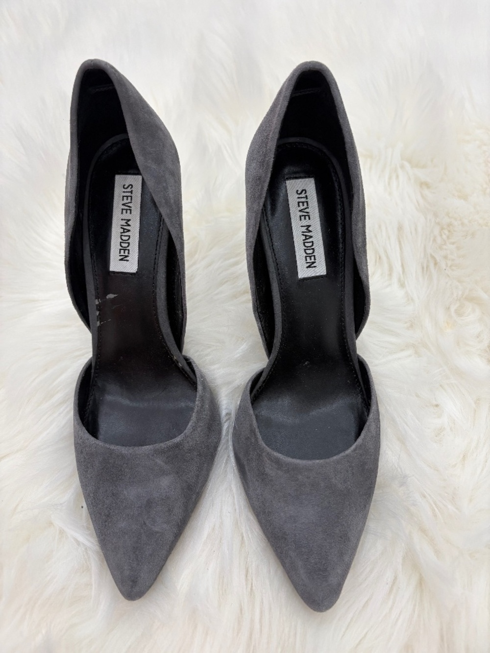 Gray Suede Pointy Toe Steve Madden Heels - Size 10